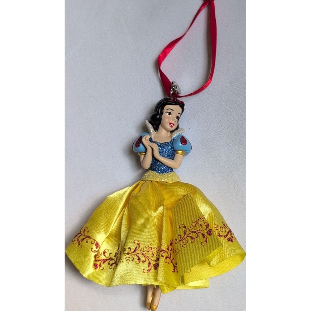 Disney Sketchbook Ornament - Snow White Glitter Dress Yellow Red Ribbon - 2018